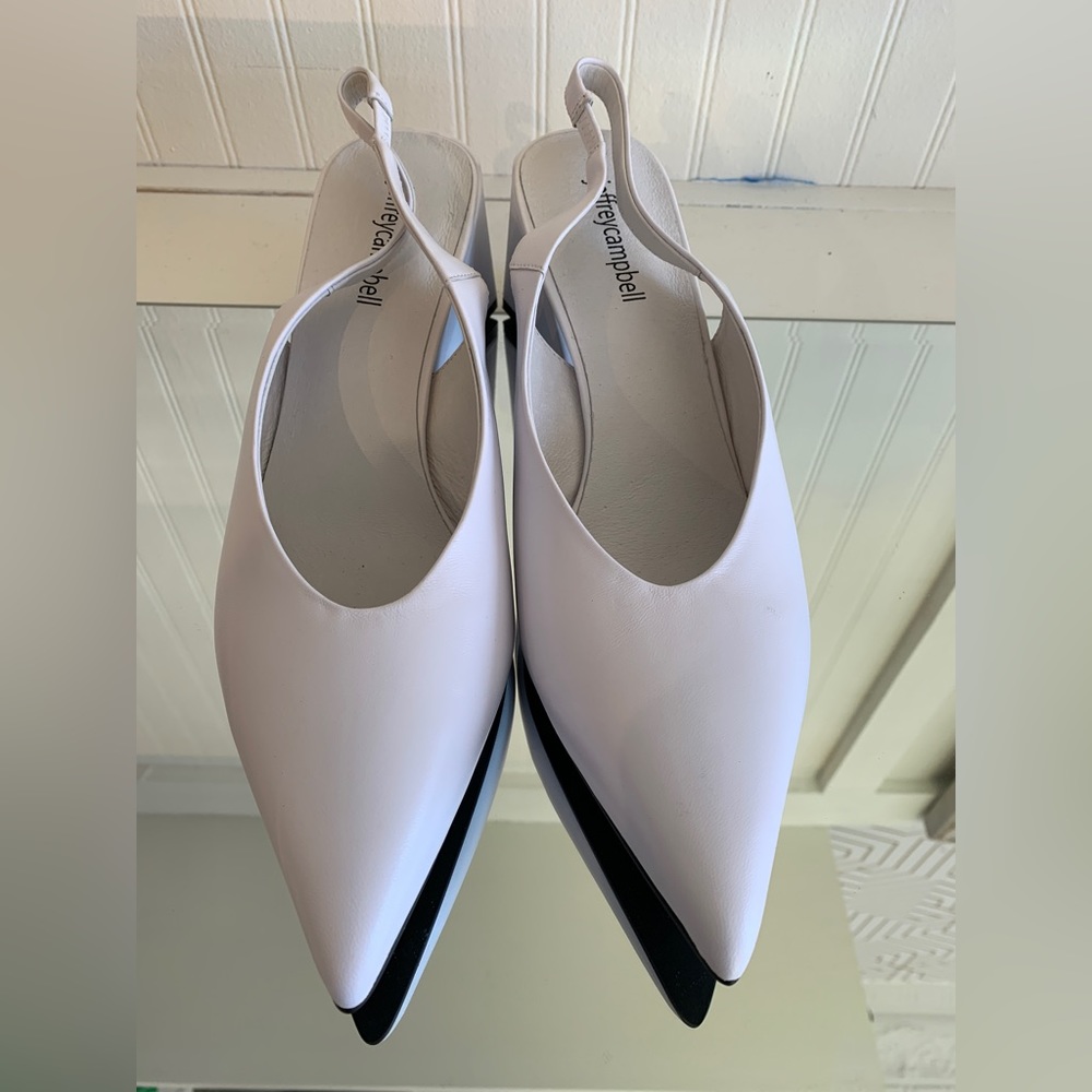 ***SOLD OUT*** Jeffrey Campbell sling backs. Block heels, pointy toes, leather!